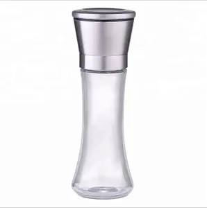 2018 Amazon Hot Sale Glass Bottle Salt and Pepper Grinder Set / Pepper grinder