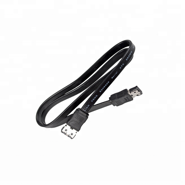 Custom Computer SATA Cable ESATA to ESATA 7-Pin Male to Male External Serial ATA SATA Shielded Data Cable Black 50CM 3Gbps