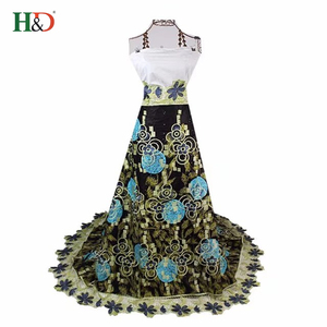H & D Afrique Tulle Dentelle Broderie Tissu Véritable Super Cire Hollandais 100% Avec Le <span class=keywords><strong>Bon</strong></span> Prix - Product Image 2