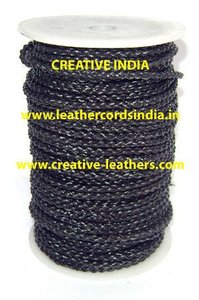 Hot Sale 10mm 12 Ply Braided Leather Cord High Quality Fashionable Jewelry Findings DIY Bracelet Customize Color Available Flat - Product Image 4