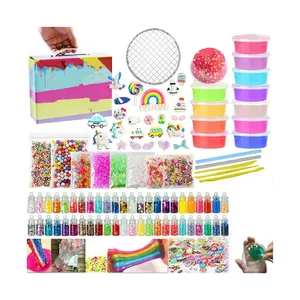 Custom Diy Slime Maken Kit Educatief Speelgoed Diy-Inclusief Crystal Clear Slime, Chanrms, Schuim Ballen Etc.