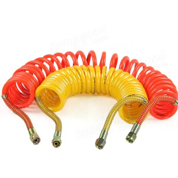 Spring Pipe 3M 6M 9M 12M 15M OD 8mm x ID 5mm Flexible PU Recoil Hose Tube for Compressor Air Tool Collocation Fittings