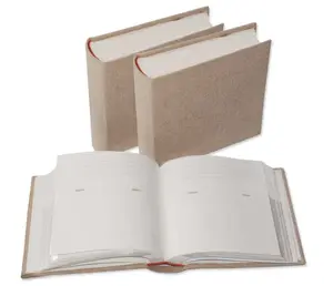 Logo personalizzato tessuto di lino 6x4 copertina del libro inserti pagina Album foto Offset carta stampata a caldo timbratura rigida Memo personalizzato