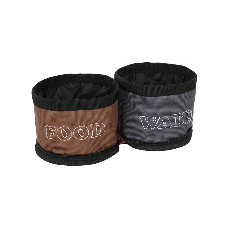 Складная миска для питомцев из ткани Оксфорд для путешествий, для еды и воды