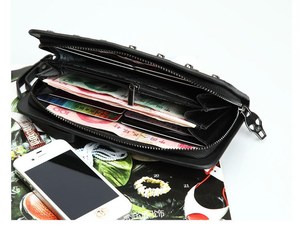 Fashion Long Skeleton Vintage Long PU Leather Purse Clutch Wallet Non-mainstream Punk <strong>Skull</strong> Rivets <strong>Bag</strong> for Men and Women - Product Image 5
