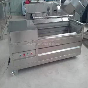 industrial vegetable potato carrot taro cassava ginger root washer peeler machine