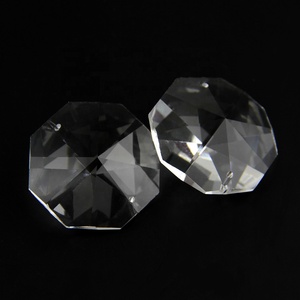 Transparent 10mm-50mm Two Holes Glass <strong>Octagonal</strong> <strong>Prisms</strong> Beads Chandelier Parts for Jewelry Making Lampwork - Product Image 2