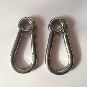 <span class=keywords><strong>Mousqueton</strong></span> <span class=keywords><strong>autobloquant</strong></span> DIN5299A en acier inoxydable avec oeillet finition unie - Product Image 2