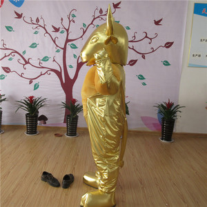 Kostum Maskot Muscle Golden Bull-Bahan Plush Lembut untuk Dewasa Unisex untuk Mardi Gras / Karnaval - Product Image 3