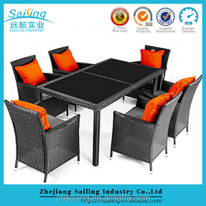 Nuevo <span class=keywords><strong>juego</strong></span> de muebles de <span class=keywords><strong>exterior</strong></span> de mimbre Comedor <span class=keywords><strong>Sillas</strong></span> y mesas Jardín Configuración de patio - Product Image 3