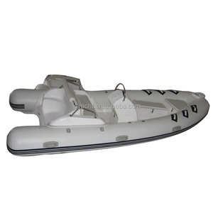 (CE) Pvc 4,2 mt aufblasbare katamaran fiberglas starren rippe außenbordmotor fischerboot rib420c weiß - Product Image 2