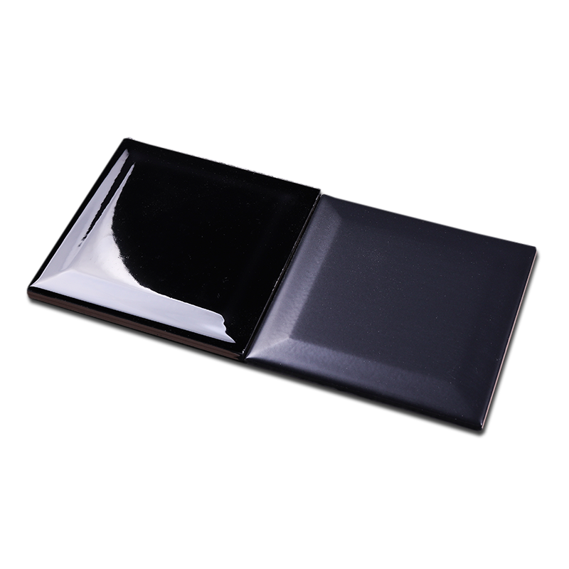 4x4 Inch 10x10cm Classic Black Ceramic