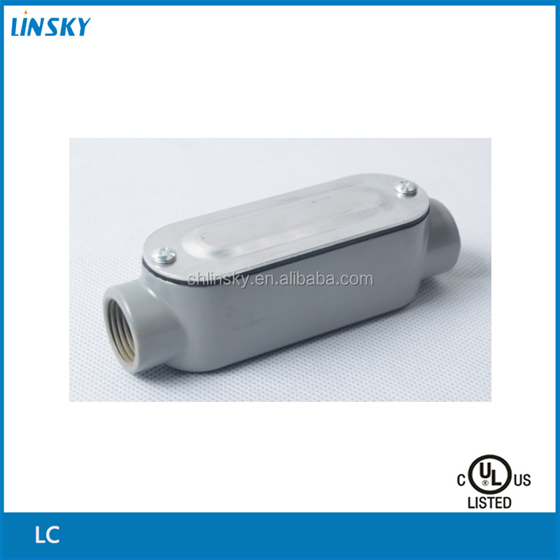 Shanghai Linsky Incluyen 1 "Roscado Tipo LC Cuerpo Conducto, Aluminio Fundido a presión, Cubierta de Acero Estampado