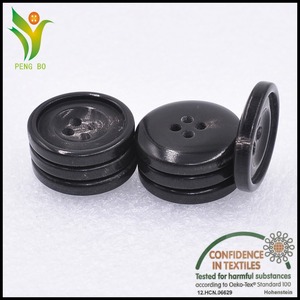 Negro ronda botones <span class=keywords><strong>de</strong></span> cuerno <span class=keywords><strong>de</strong></span> vaca para <span class=keywords><strong>las</strong></span> señoras traje - Product Image 5
