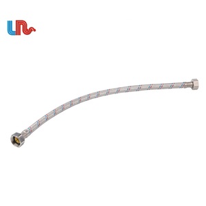 Tubo flessibile intrecciato in acciaio inossidabile per <span class=keywords><strong>rubinetto</strong></span> da cucina tubo dell'acqua calda e fredda doppia serratura per <span class=keywords><strong>rubinetto</strong></span> del bacino - Product Image 2