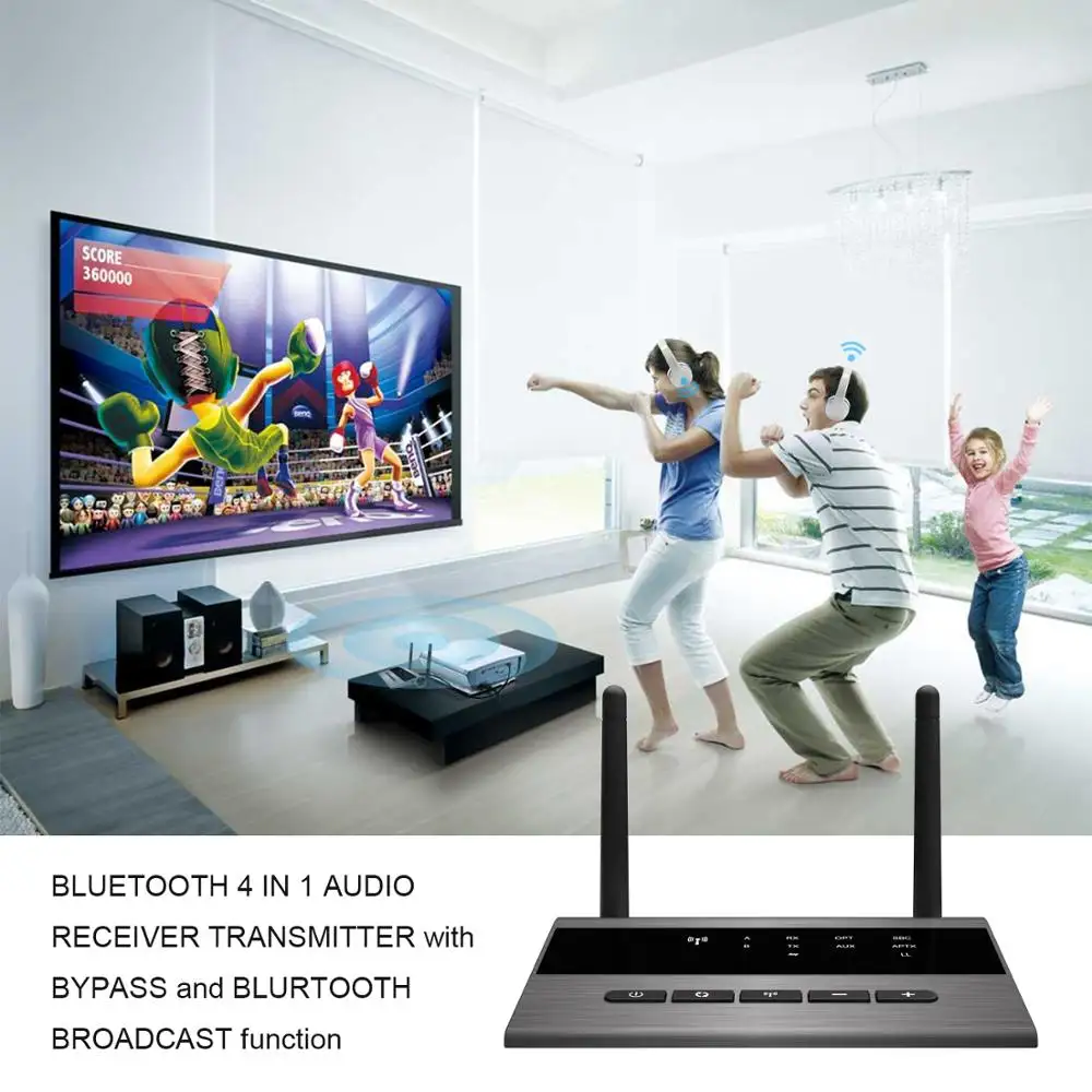 I-Link 3 In 1 Lange Afstand Draadloze Bluetooth 5.0 Aptx Lage Latency Audio Ontvanger Aptx Hd/Ll audio Zender Voor Tv