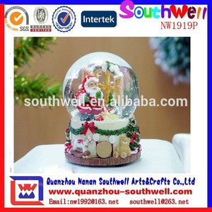 venta al por mayor de encargo de navidad santa claus de resina de vidrio globo de nieve - Product Image 1