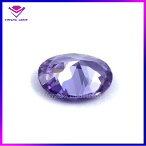 Violeta <span class=keywords><strong>oval</strong></span> cz cubic zirconia piedra gemas de alta calidad para la joyería de moda colgante - Product Image 2