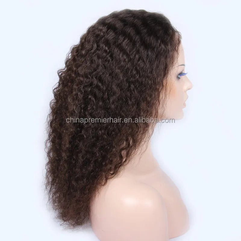 Alibaba Express Hot Selling Cuticle Aligned Nature Hair Spanish Wave Virgin Hair Malaysian Human Hair Full Lace Wig