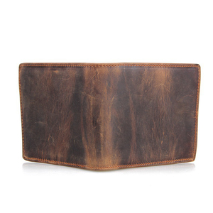 Vintage UK Crazy Horse Handmade del Commercio All'ingrosso Degli Uomini di Affari del Cuoio Genuino Del Raccoglitore Breve per Genere Maschile - Product Image 2