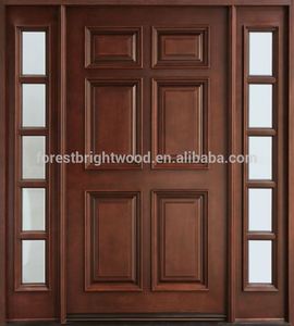 Exterior prehung caoba puerta de caoba sólida puerta de madera - Product Image 3
