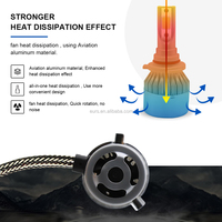 Ampoules LED EURS C6 COB H11 H4 H7 6000K-6500K 72W 8000LM 9006 9005 Kit de conversion de phares de voiture Nouveau
