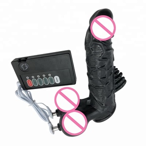 Choc électrique Pénis Manches Réutilisable Préservatifs Pour Les Hommes Masseur Pénis Élargissement - Product Image 1