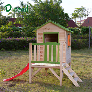 <span class=keywords><strong>Casa</strong></span> de juegos de <span class=keywords><strong>madera</strong></span> para niños con escalera y tobogán - Product Image 4