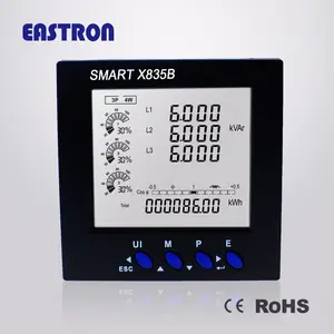 محلل ذكي X835 3 مراحل, محلل الطاقة الذكي X835 3 مرحلة محلل الطاقة 96x96 ، Modbus RS485