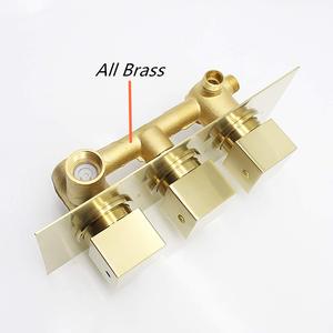 <span class=keywords><strong>Soffione</strong></span> <span class=keywords><strong>Doccia</strong></span> a Pioggia Oro Spazzolato 16 Pollici con Getti per il Corpo e Termostatico - Product Image 2