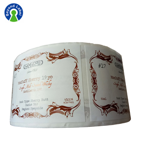 कस्टम कागज व्हिस्की कांच की बोतल शराब के लिए स्टीकर मुद्रण लेबल - Product Image 2