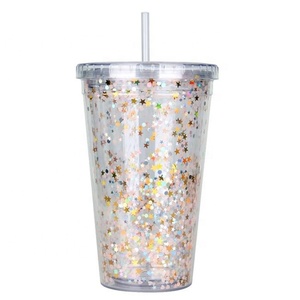 Gobelet en plastique à double paroi argenté pailleté <span class=keywords><strong>de</strong></span> 16 oz - Product Image 4