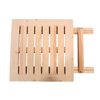 Table pliante classique Adirondack en bois massif, mobilier de jardin d'extérieur pour le camping et les pique-niques, table carrée portable