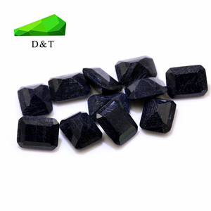 Wuzhou Hochwertiger Natürlicher Smaragdschliff Großhandel Fabrik Schwarzer Saphir Lose Edelsteine für Schmuck - Product Image 2