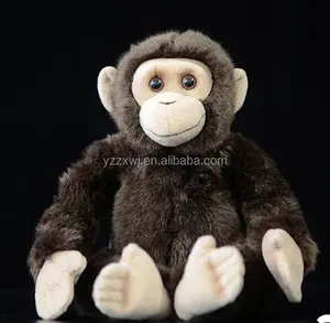 Juguete de gorila moekey negro de peluche realista/animales de zoológico mono personalizado barato personalizado orangután gorila juguetes de peluche
