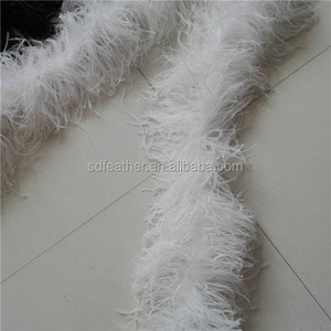 Boa en plumes d'autruche blanche, pour décorations, 8 plis, bouclés, de turquie, bon marché, pour décoration, meilleure qualité, offre spéciale