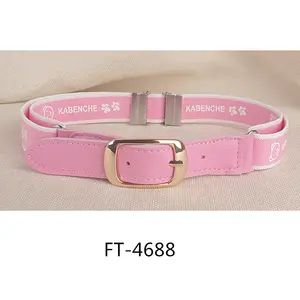 Fashion 2.5Cm Elastis PU Anak Tali Pinggang Anak Kecil Peregangan Sabuk FT-4688