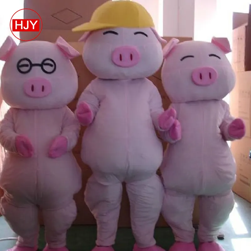 LOW MOQ Günstige 180cm-200cm Erwachsene Kinder Soft Plüsch Tier Schwein Kostüm