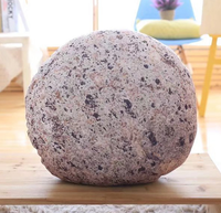 Jouet en peluche en forme de galet de pierre créatif, jouet en peluche, coussin en tissu de pierre douce, décoration de canapé à domicile, 35 cm/45 cm