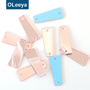 การตัดเย็บอัญมณีแบบเรียบสุดเท่ lt. อเมทิสต์<span class=keywords><strong>กระจก</strong></span>อะคริลิคเย็บบนพลอยเทียมมีรูสำหรับเครื่องประดับเสื้อผ้า - Product Image 3