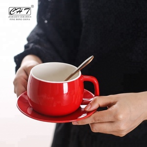 Äthiopische türkische Luxus Öko große Trink café Espresso Tee Kaffeetassen Untertasse Set Druck benutzer definierte - Product Image 4