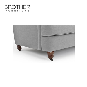 Ba Chỗ Ngồi Xám Vải Ưa Thích Ghế Phòng Khách Góc <span class=keywords><strong>Sofa</strong></span> Giường Với Ngả Tựa Đầu - Product Image 5