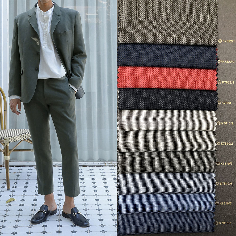 Оптовая продажа готовых товаров, модная клетчатая подходящая ткань из мериносовой шерсти 70