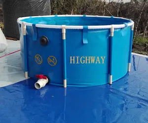 Big PVC collapsible round or square fish breeding pools for fish farm