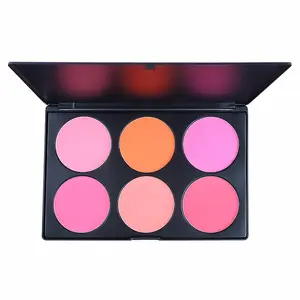 Best Sellers Professional 6 Colors Large Blusher Powder Blush Makeup Palette Contouring Kit