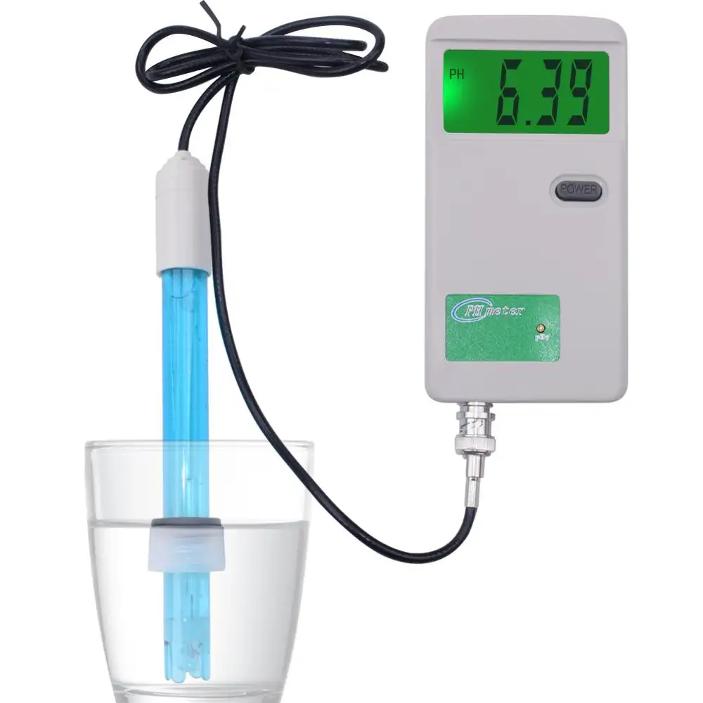 Medidor de PH Digital con sensor Analizador de pureza de calidad del agua para laboratorio químico biológico, piscina, agua potable