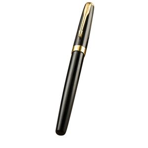 Nuovo cappello superiore di lusso con penna <span class=keywords><strong>Biro</strong></span> a buon mercato logo design Fat Barrel Pen nero - Product Image 5