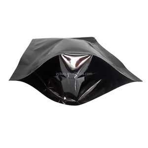 Sáng Bóng Đen Tùy Chỉnh In Metallized Đứng Lên <span class=keywords><strong>Zipper</strong></span> Pouch <span class=keywords><strong>Doypack</strong></span> 12Oz 50G Chips Bao Bì Túi - Product Image 2