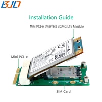 Adaptateur sans fil mini PCI-E vers MPCIe avec 1 emplacement pour carte SIM pour module WWAN 3G 4G LTE, vente en gros d'usine, en stock