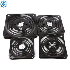 China suppliers black square 6"7"8"10" replacement auto memory return swivel plate chair base for recliner plate accessory